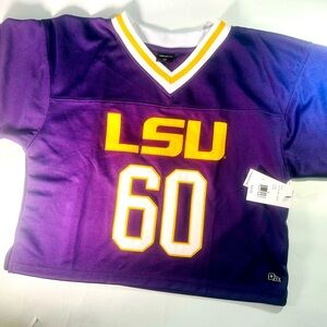 NWT Hype and Vice LSU Collegiate Crop Jersey Womens Size Large